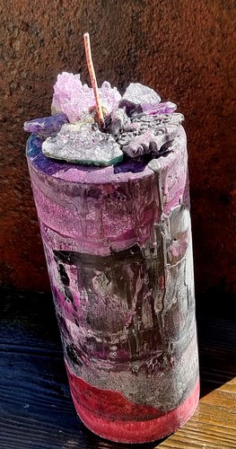Amethyst crown goddess pillar - amethyst,