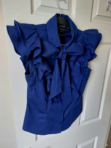 Blue pussy bow karen millen - blue,