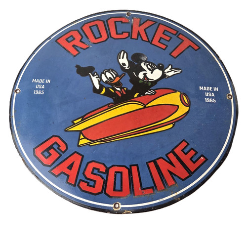 Vintage rocket motor oil - rocket, sign