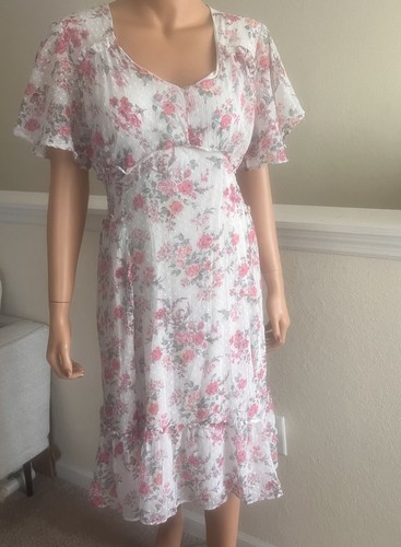Laura ashley floral midi - floral,