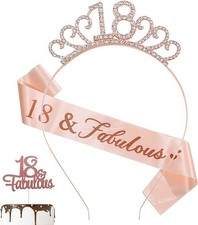 18th Birthday Sash and Crystal