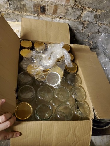 1lb glass jam jars - x, with