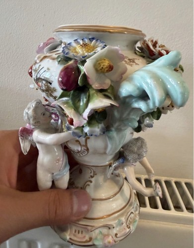 Antique style porcelain cherub - antique,