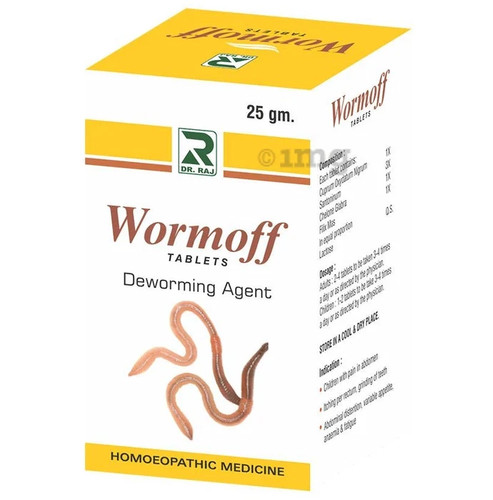 Raj wormoff tablets - dr, (25g)