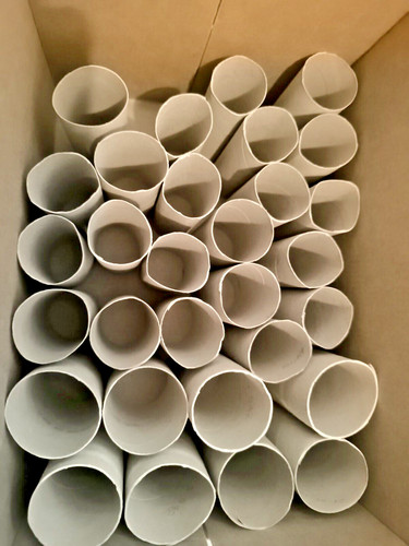 Empty toilet roll tubes art - 40,