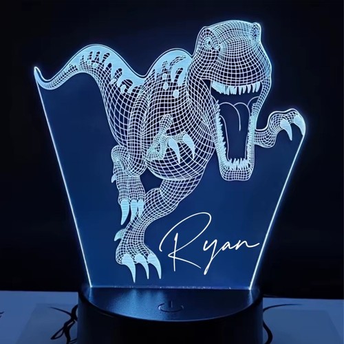 Personalised name dinosaur led - personalised,