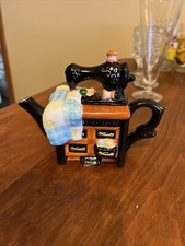 Tiny Tea Pot  Ceramic Sewing