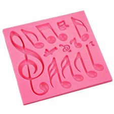 Large Multi Musical Music Musician Notes Silicone Mould Treble Clef Cake Topper