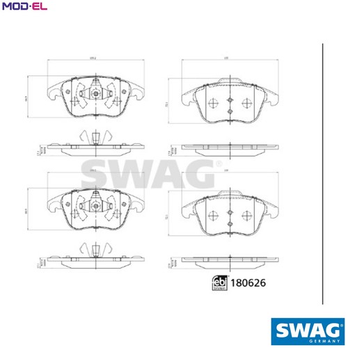 Brake pad set disc - pad,