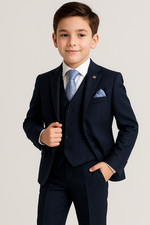 Boys Glen Check Suit Tweed