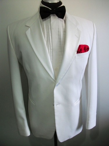 White satin tuxedo - satin,