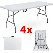6FT CATERING CAMPING HEAVY DUTY FOLDING TRESTLE TABLE PICNIC BBQ PARTY