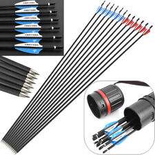 32" Archery Carbon Arrows Spine1000 Target Practice Recurve Bow Longbow Shooting