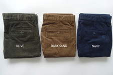 Mens Ex M&S SLIM FIT Stretch Corduroy Trousers 3 Colours Size 30 to 42 BNWOT