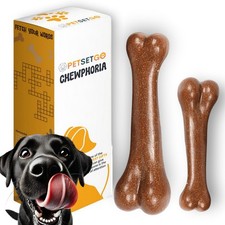 PetSetGo® 2PACK Indestructible Dog Chew Toys,Beef Flavour for Aggressive Chewers