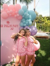 Pink Palm Pajamas in Twilight