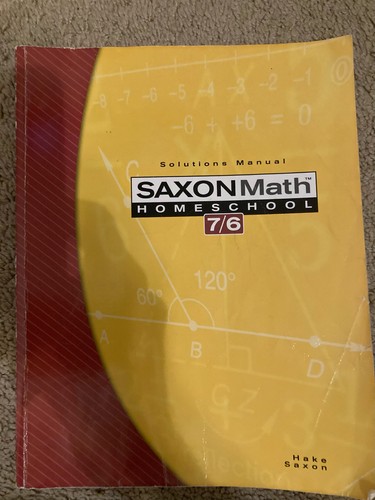 Saxon math homeschool - math, 7/6