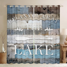 Rustic Lake House Curtains -