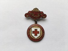 C1930s VINTAGE THE BRITISH RED CROSS SOCIETY COUNTY OF SOMERSET ENAMEL PIN BADGE