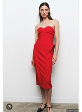 Zara Red Sweetheart Neckline