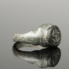 ANCIENT ROMAN BRONZE RING - CIRCA  50BC       (RR1)