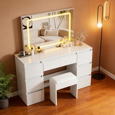White Dressing Table High