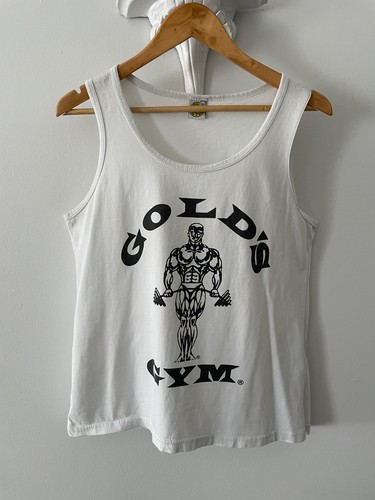 Vintage gold gym racerback - gold's,