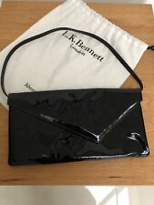 LK Bennett Black Patent Leather Leonie Bag Clutch/Detachable Strap -  NWOT