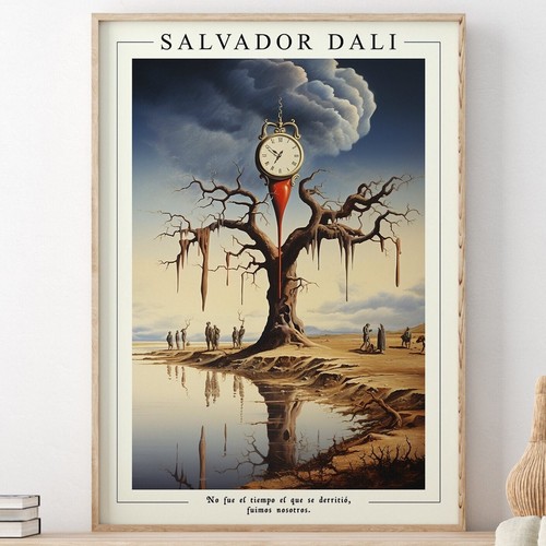 Melting clock poster - melting,