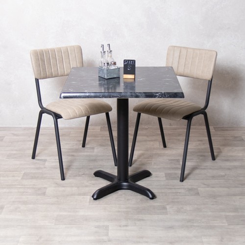 Cafe table set black - cafe, square
