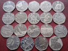19 OLYMPIC 50p COINS / ALL A