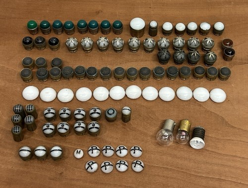 Vintage glass top caps buttons - top,