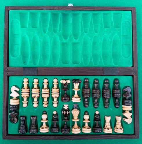 Vintage hand made wooden - hand, chess