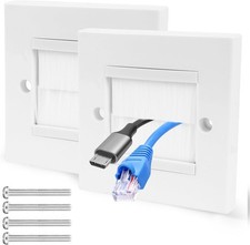 2 Pack Cable Brush Plate, Wall