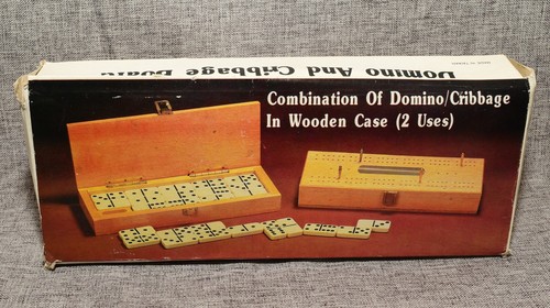 Dominos wooden box - dominos,