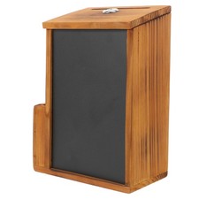  Wall Mounted Post Box: Rustic Wooden Letter Holder with Locking Slot -