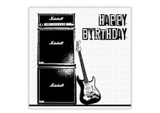 Guitar and amp birthday card