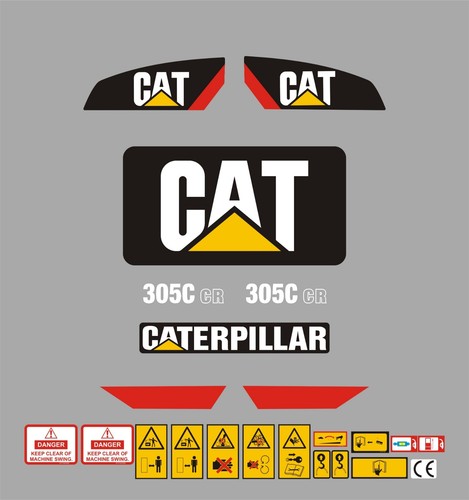 Cat 305c mini digger - 305c, decal