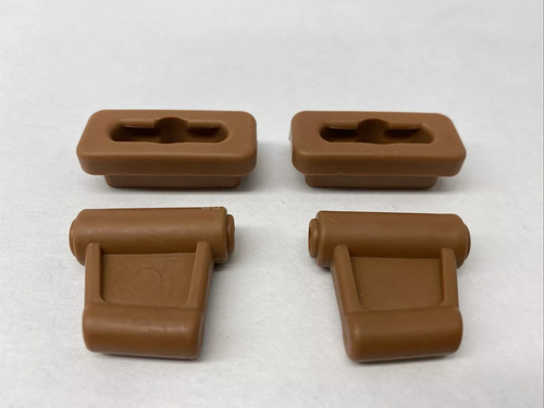 Brown sun visor - visor, clips