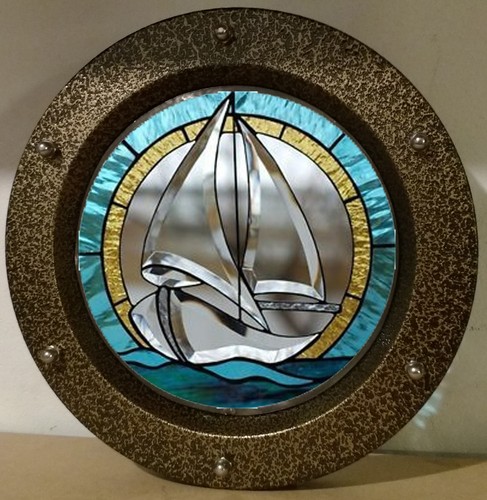 Porthole for doors stained - for,