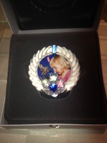 Swarovski blue flower picture - blue,