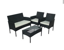 Rattan 4piece Outdoor Garden Sofa & Table Furniture Set - GF001