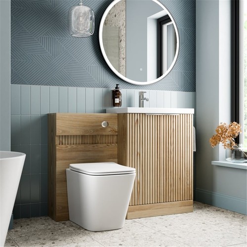 Fluted woodgrain back wall - fluted,