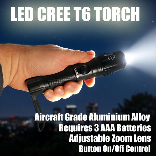Led cree torch adjustible - led,