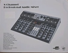 8 Channel Bluetooth USB Professional Audio Mixer