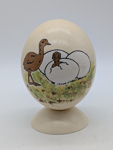 Hand painted ostrich egg - egg, with