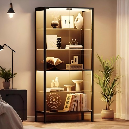 Glass display case with - glass,