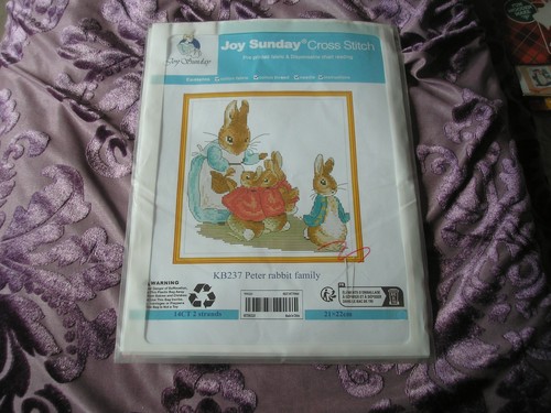 Peter rabbit family cross - rabbit,