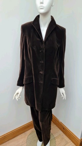 Vintage chocolate brown velvet - vintage,