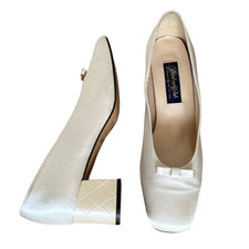 Rainbow Club Nicole Bridal Women's Size UK 7.5 EU 41 Cream Mid Heels Court Shoes